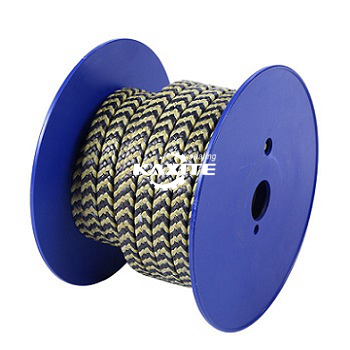 PTFE eta Aramid Fibra Grafito Zebra Braided Packing